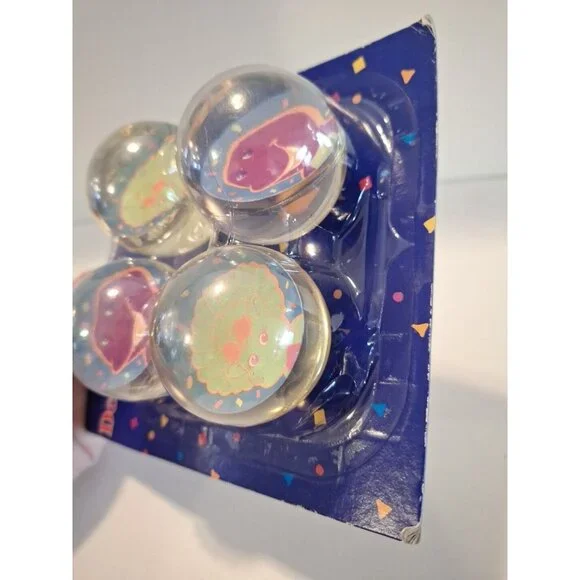 Barney Bebop Hi-Bounce Balls 4 Party Favor 2000 Vintage DesignWare - Picture 5 of 8